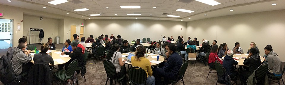 Students from EMU and Harper Woods High School deepen cultural understanding during powerful discussion of recent teen novel, 'The Hate U Give'