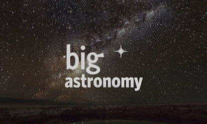 starry night sky and words "big astronomy"