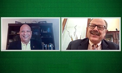 Mark S. Lee interviews President Smith virtually for EMU Today TV