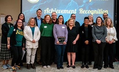 Staff Distinguished Achievement Recognition Awards winners at the ceremony