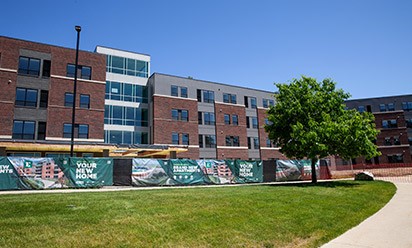 The construction of the Lakeview Apartments is nearing completion.