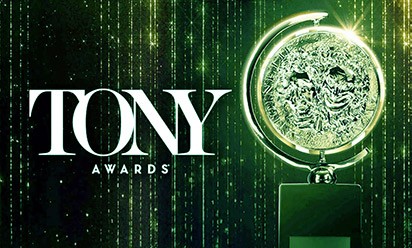 Tony Award on a green background