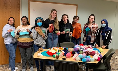 EMU Honors Crochet and Knitting Club ties the community together through acts of service