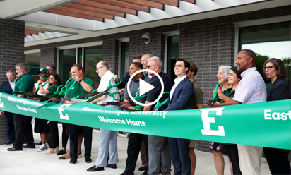 EMU cuts the ribbon on the new Lakeview Apartments