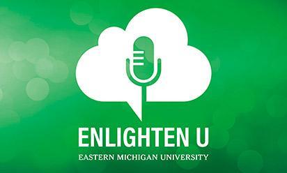 Enlighten U microphone and cloud logo