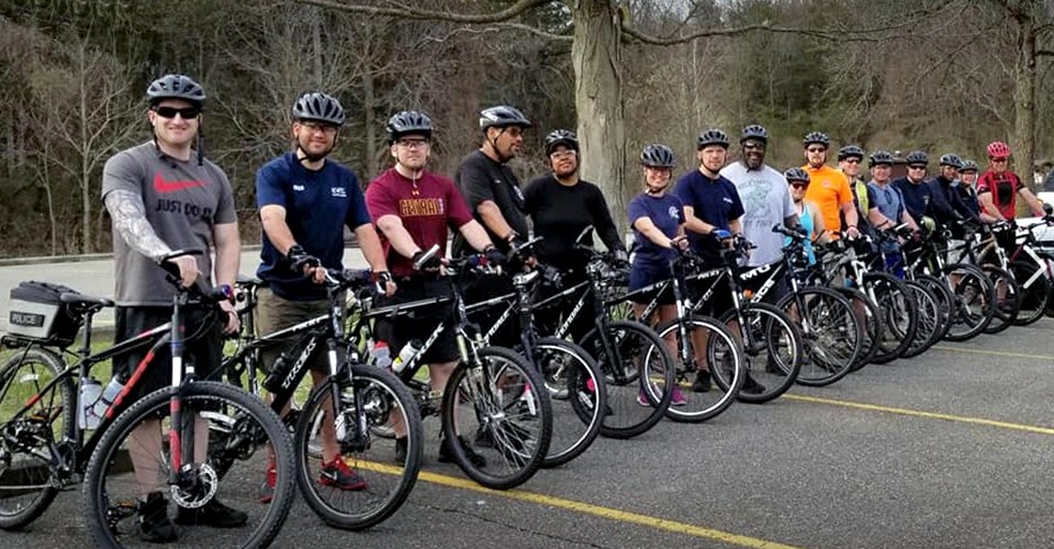 Eastern Michigan University police officers learn advanced bicycle skills as University expands patrol program