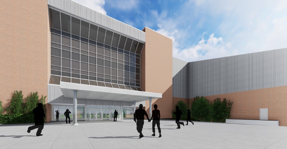 architects rendering of new Rec/IM facility