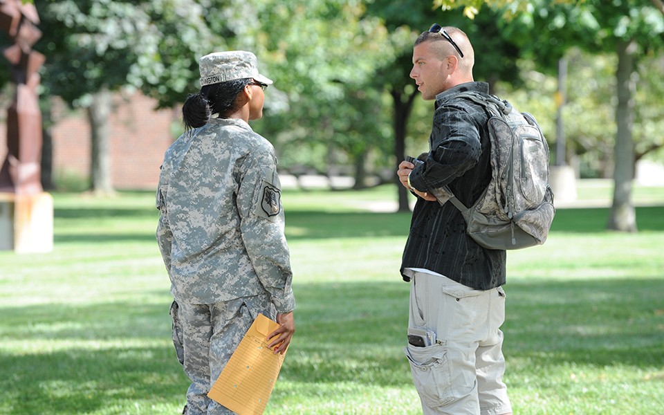 cadets on EMU campus