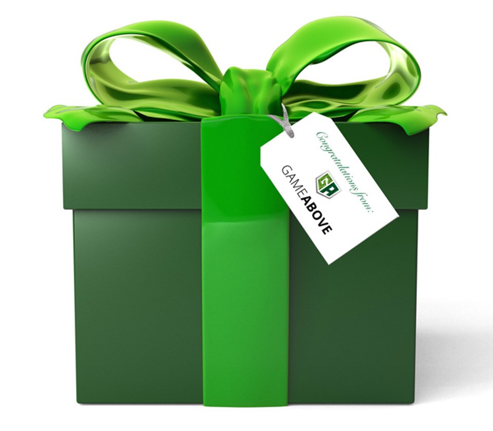 Green gift package from GameAbove
