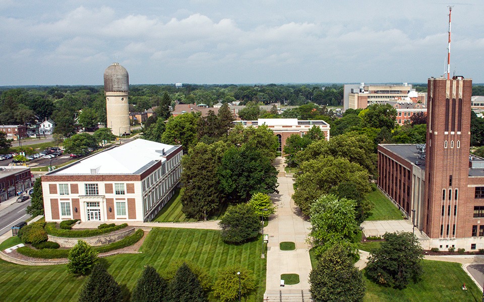 EMU campus aerial photo