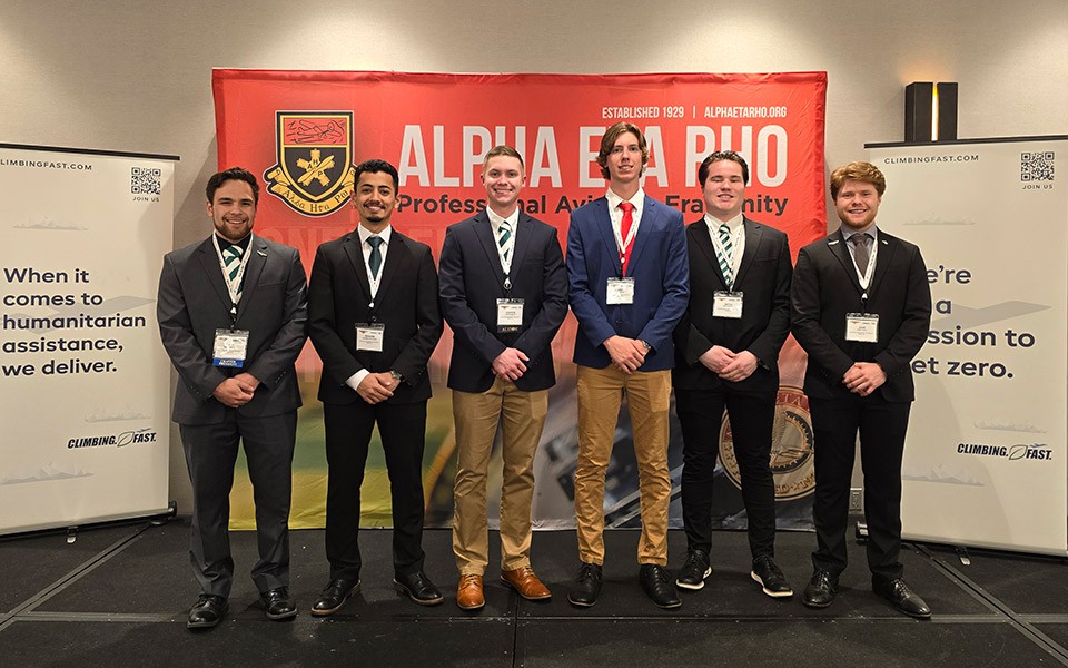 Eastern Michigan University aviation students attend the Alpha Eta Rho ...