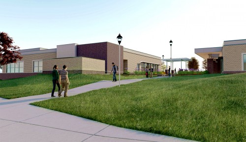 Architectural rendering of new EMU health center