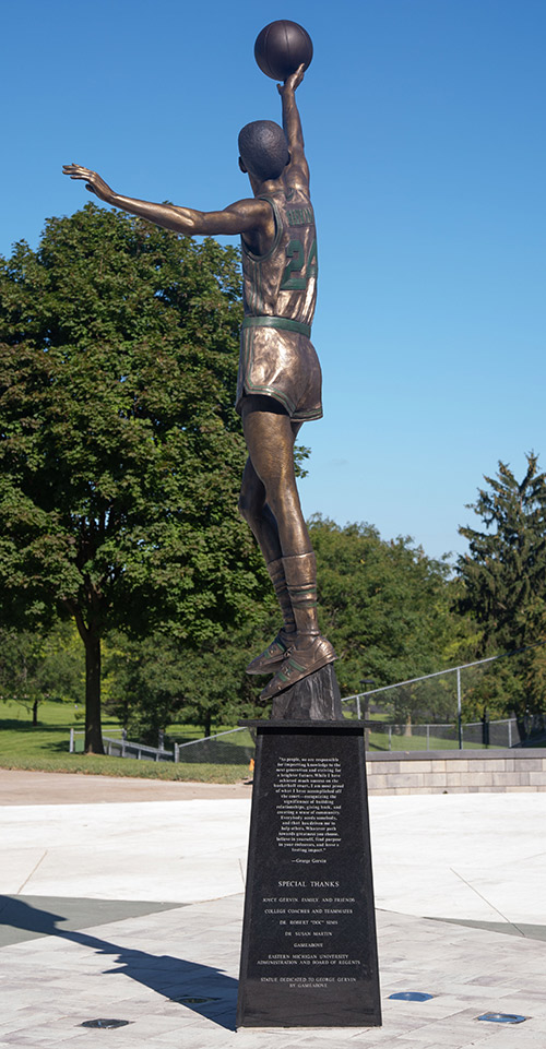 Eastern Michigan unveils George Gervin bronze statue
